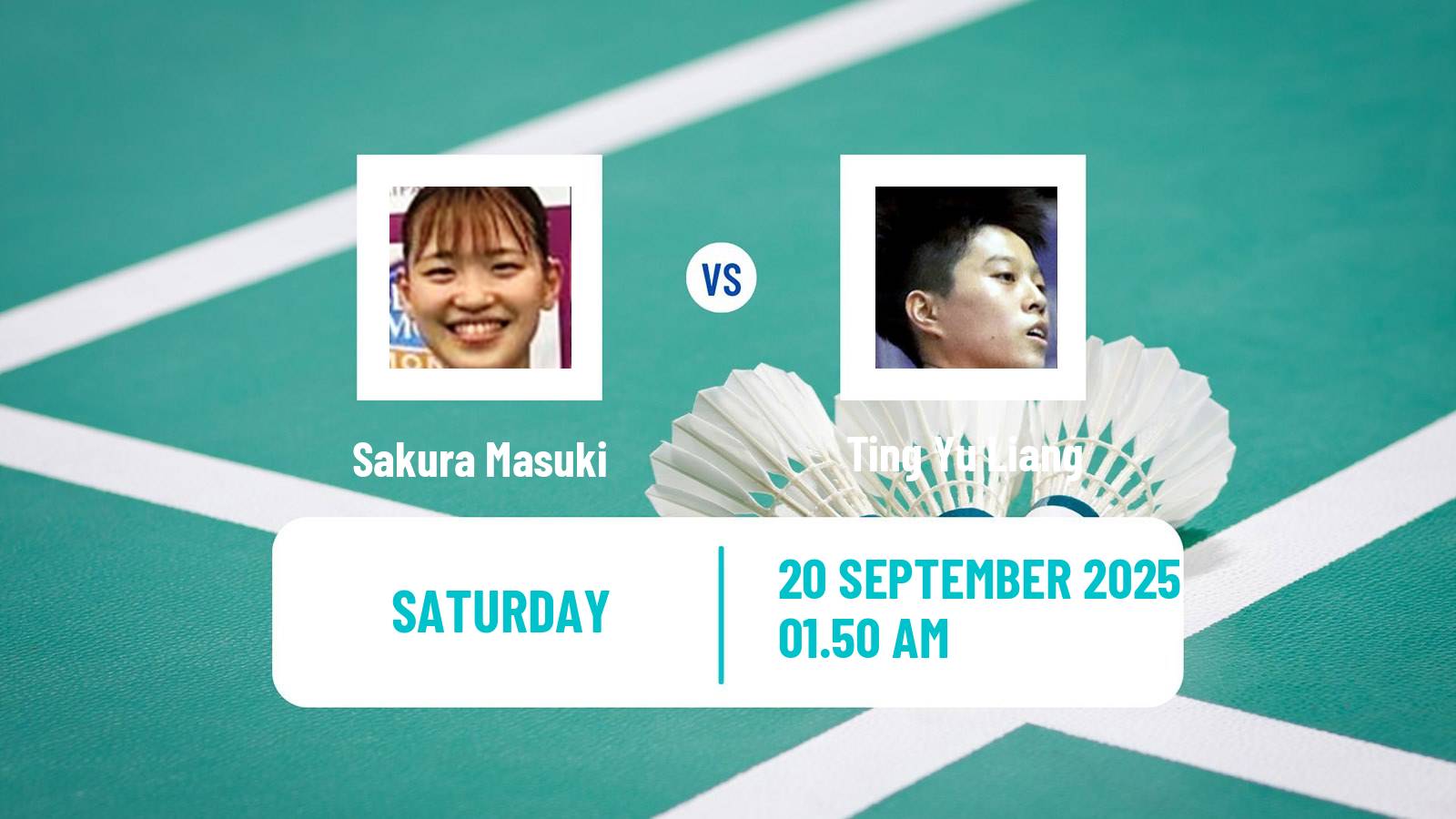 Badminton BWF World Tour Indonesia Masters 2 Women Sakura Masuki - Ting Yu Liang