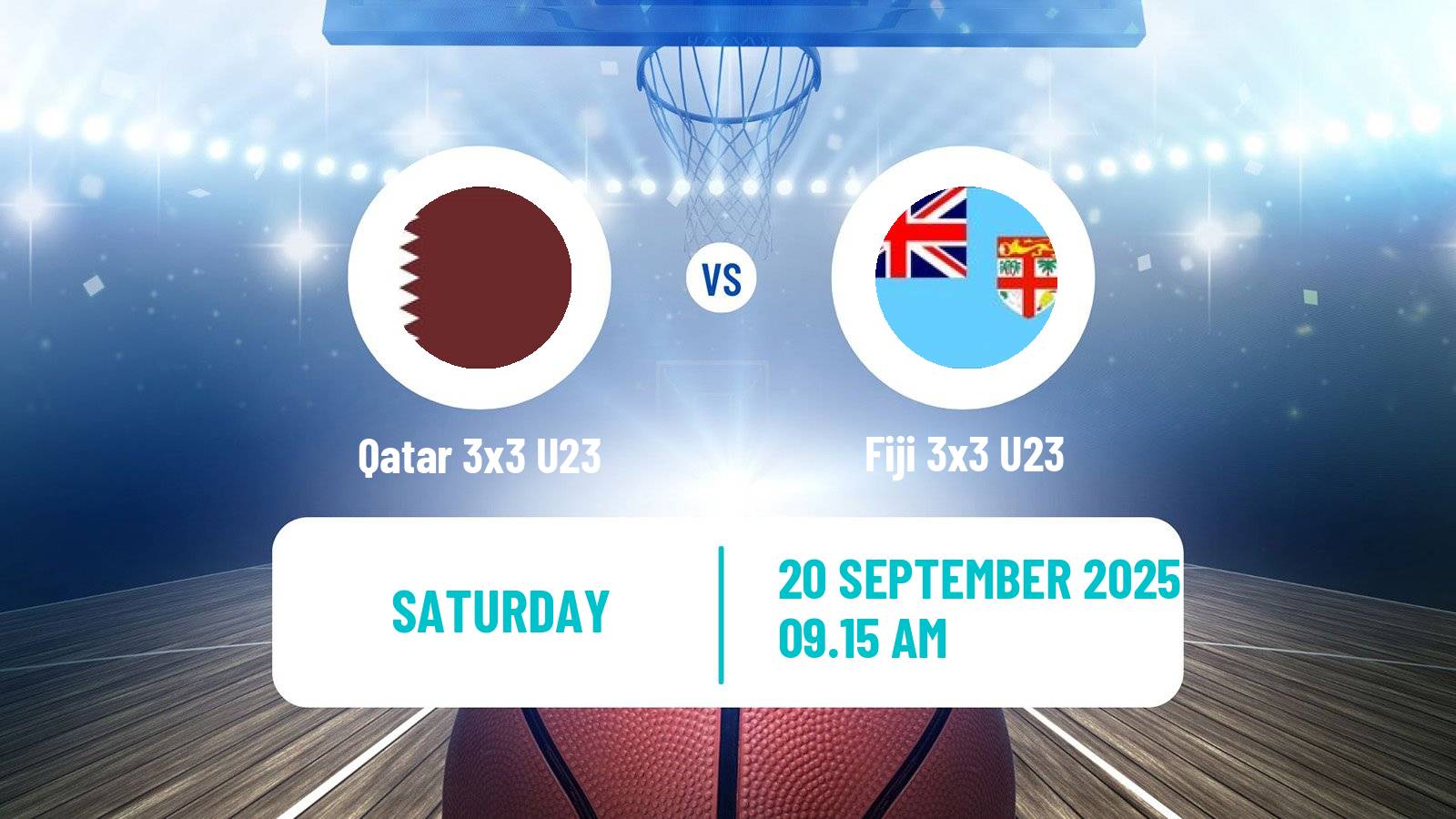 Basketball World Cup Basketball 3x3 U23 Qatar 3x3 U23 - Fiji 3x3 U23