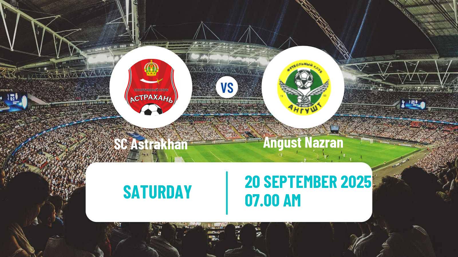 Football FNL 2 Division B Group 1 Astrakhan - Angust Nazran