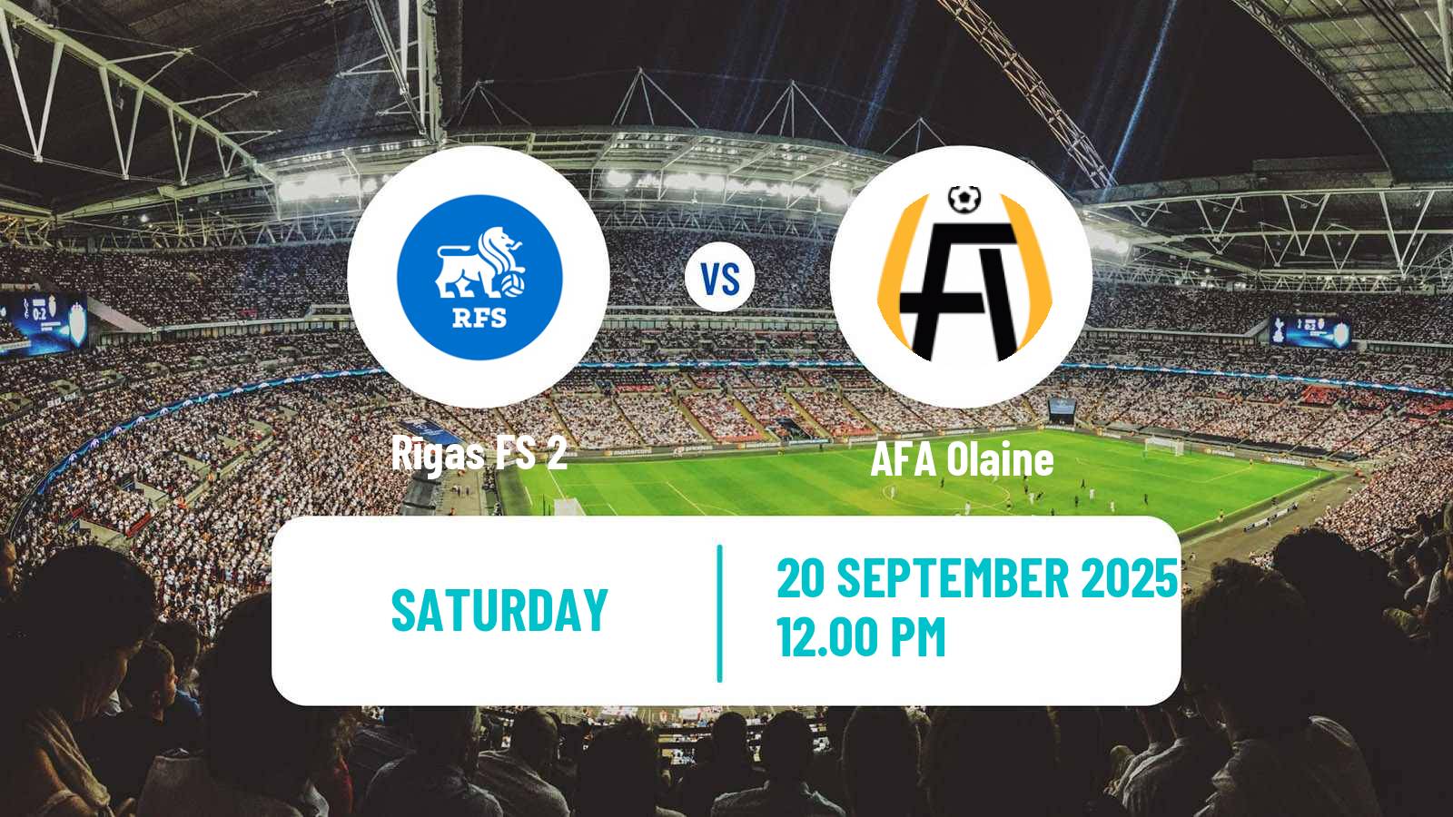 Football Latvian 1 Liga Rīgas FS 2 - Olaine