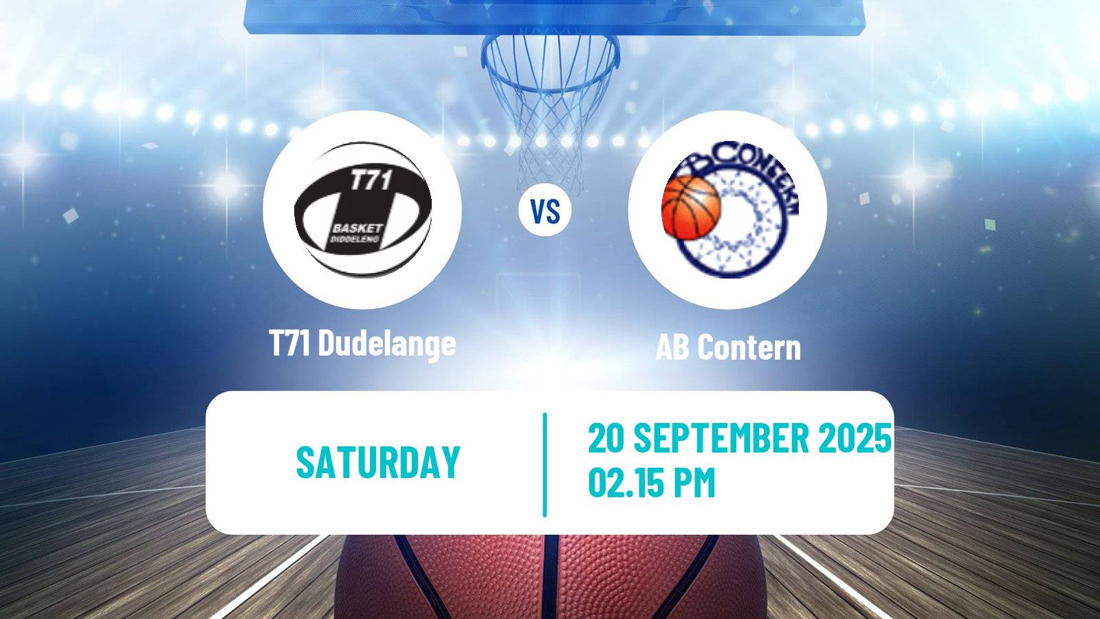 Basketball Luxembourg LBBL Basketball T71 Dudelange - Contern