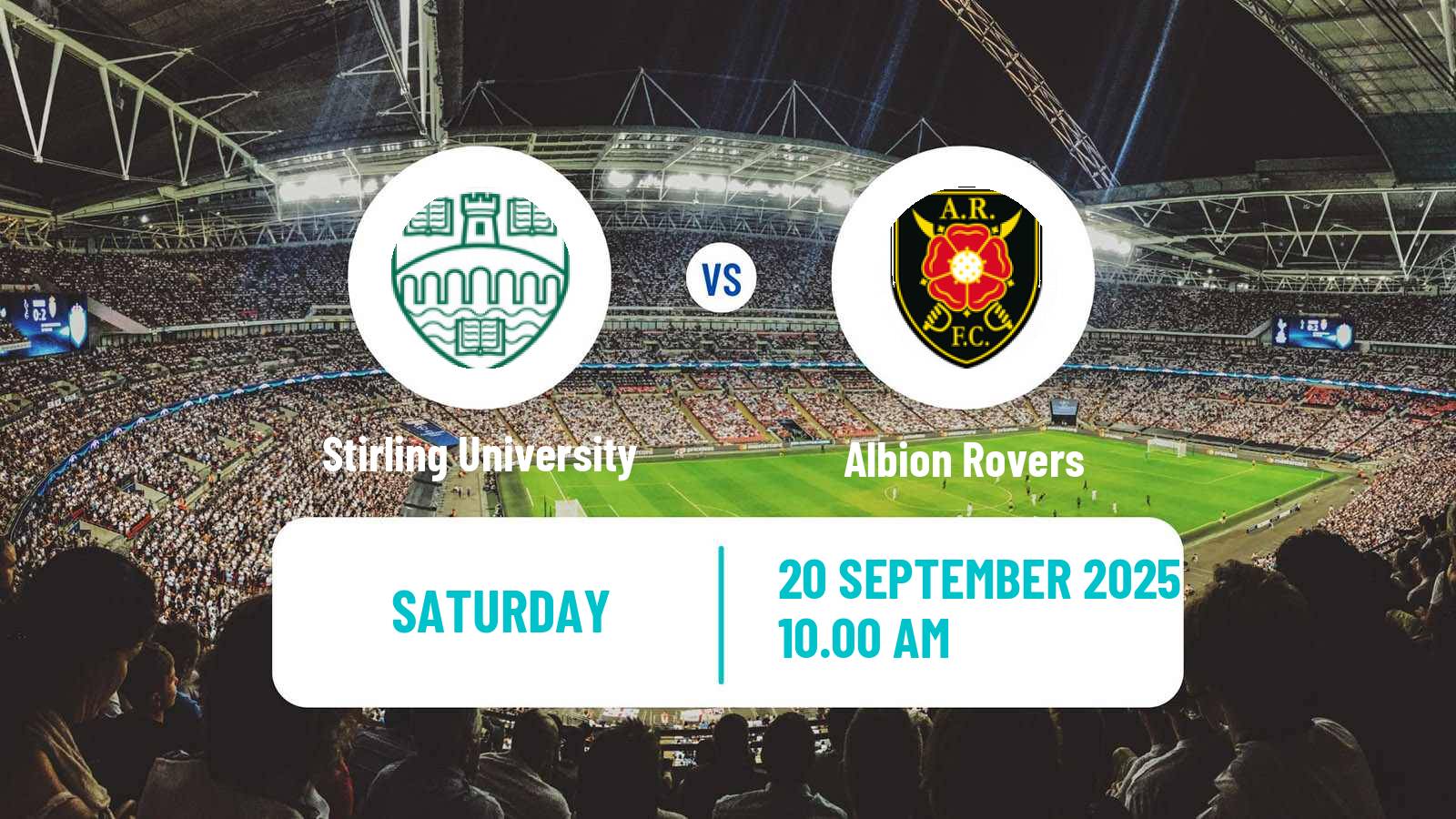 Football Scottish Lowland League Stirling University - Albion Rovers