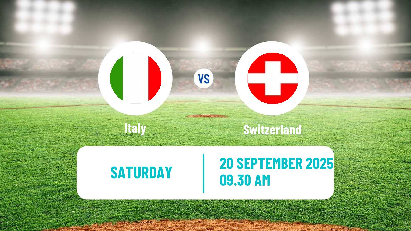 Baseball European Championship Baseball Italy - Switzerland