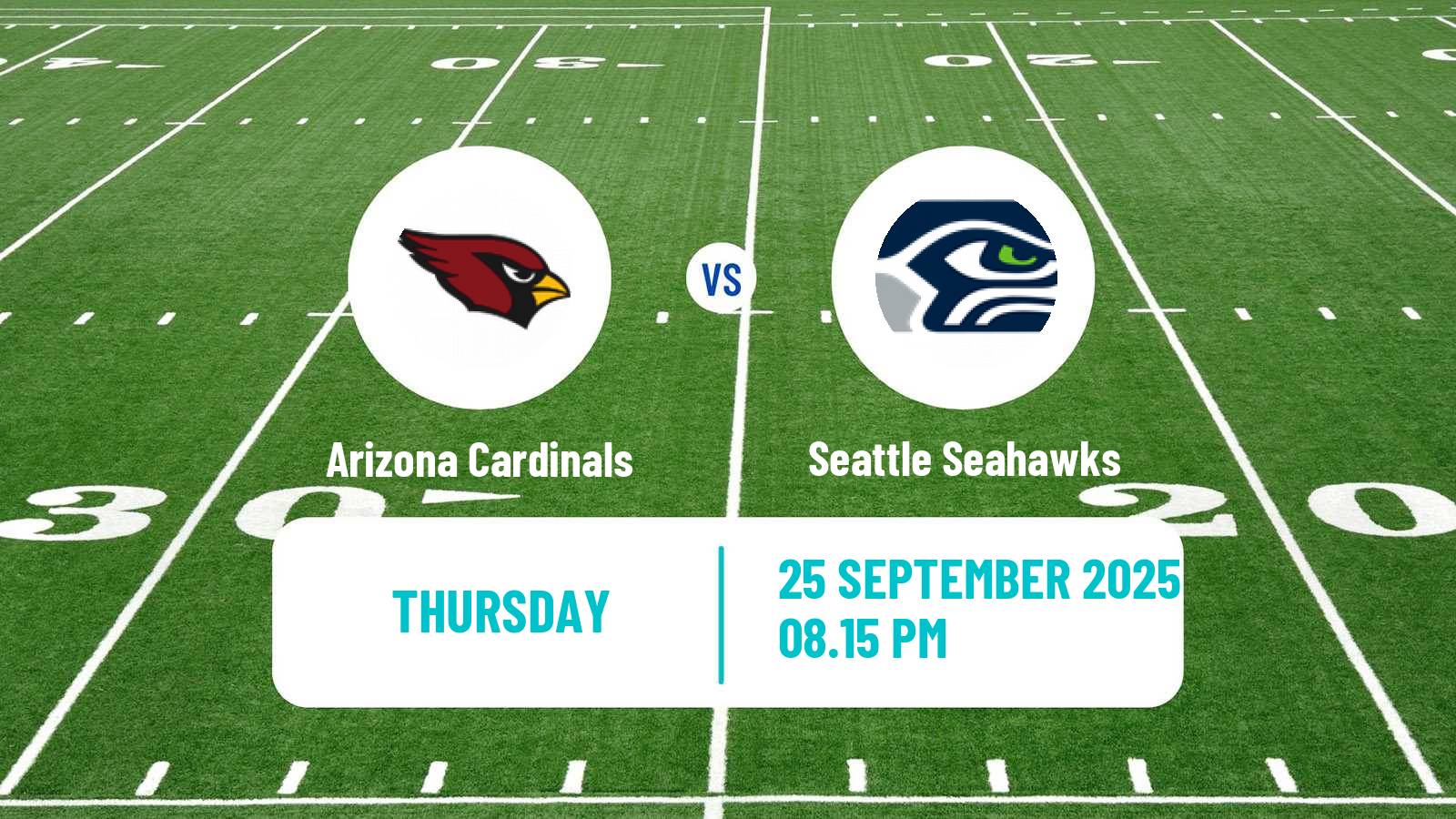 American football NFL Arizona Cardinals - Seattle Seahawks