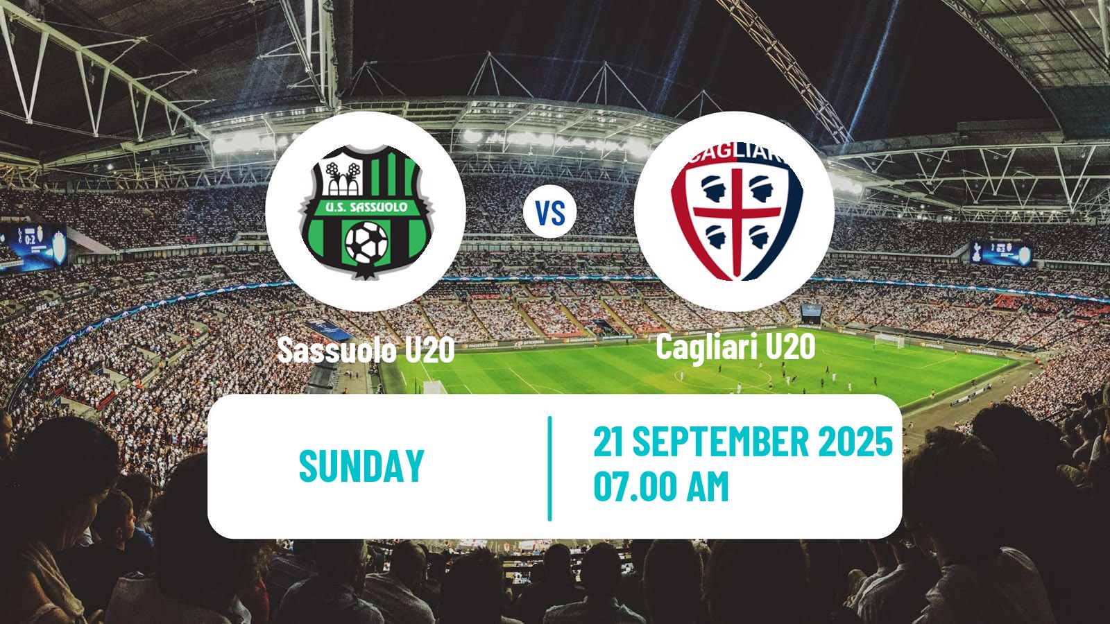 Football Italian Primavera 1 Sassuolo U20 - Cagliari U20