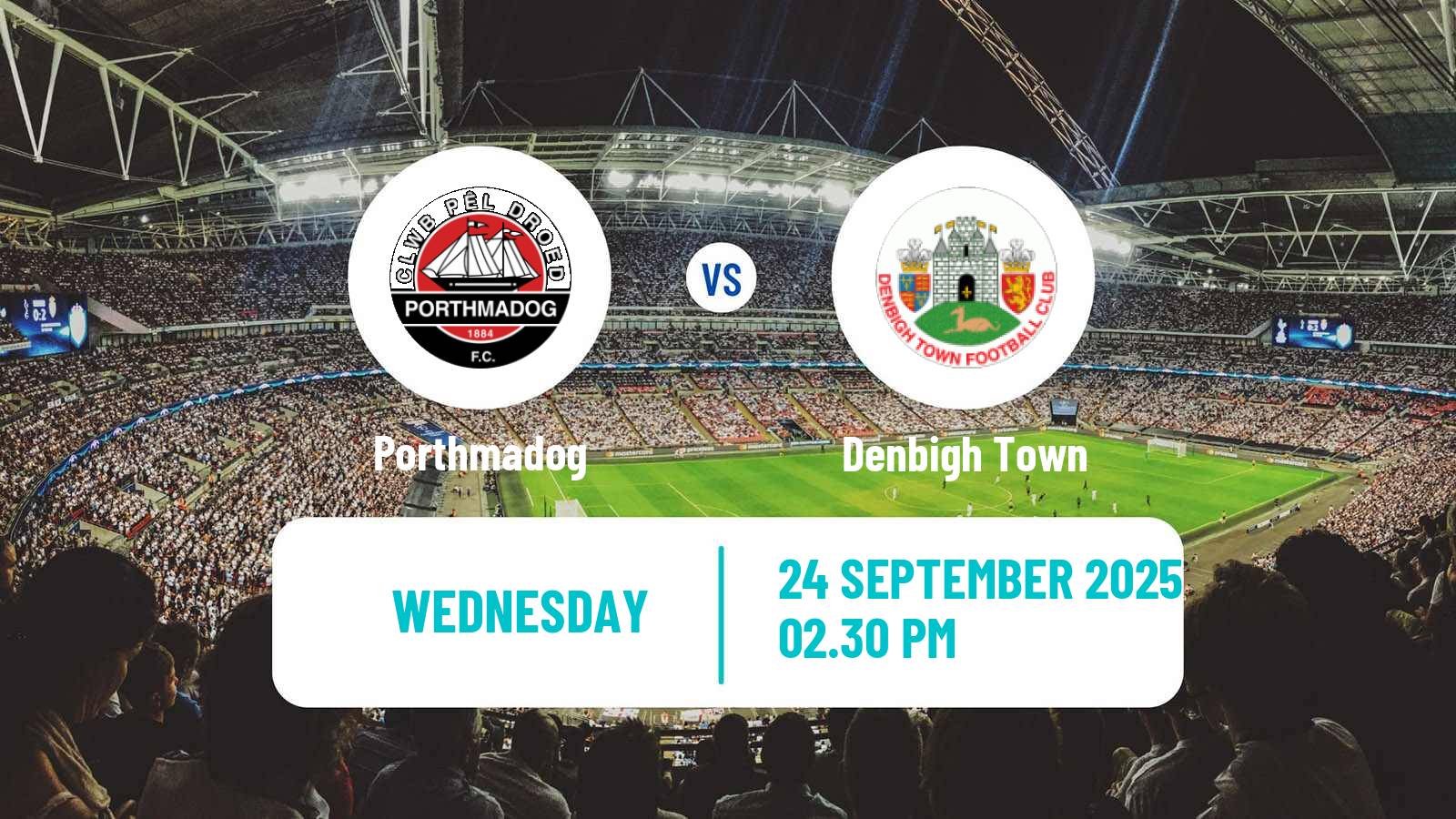 Football Welsh FA Cup Porthmadog - Denbigh Town