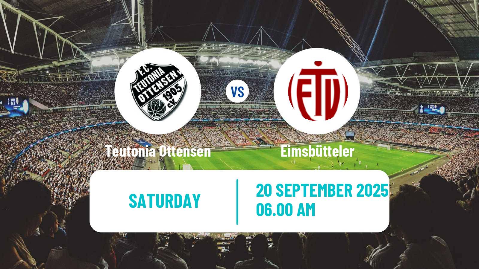 Football German Oberliga Hamburg Teutonia Ottensen - Eimsbütteler