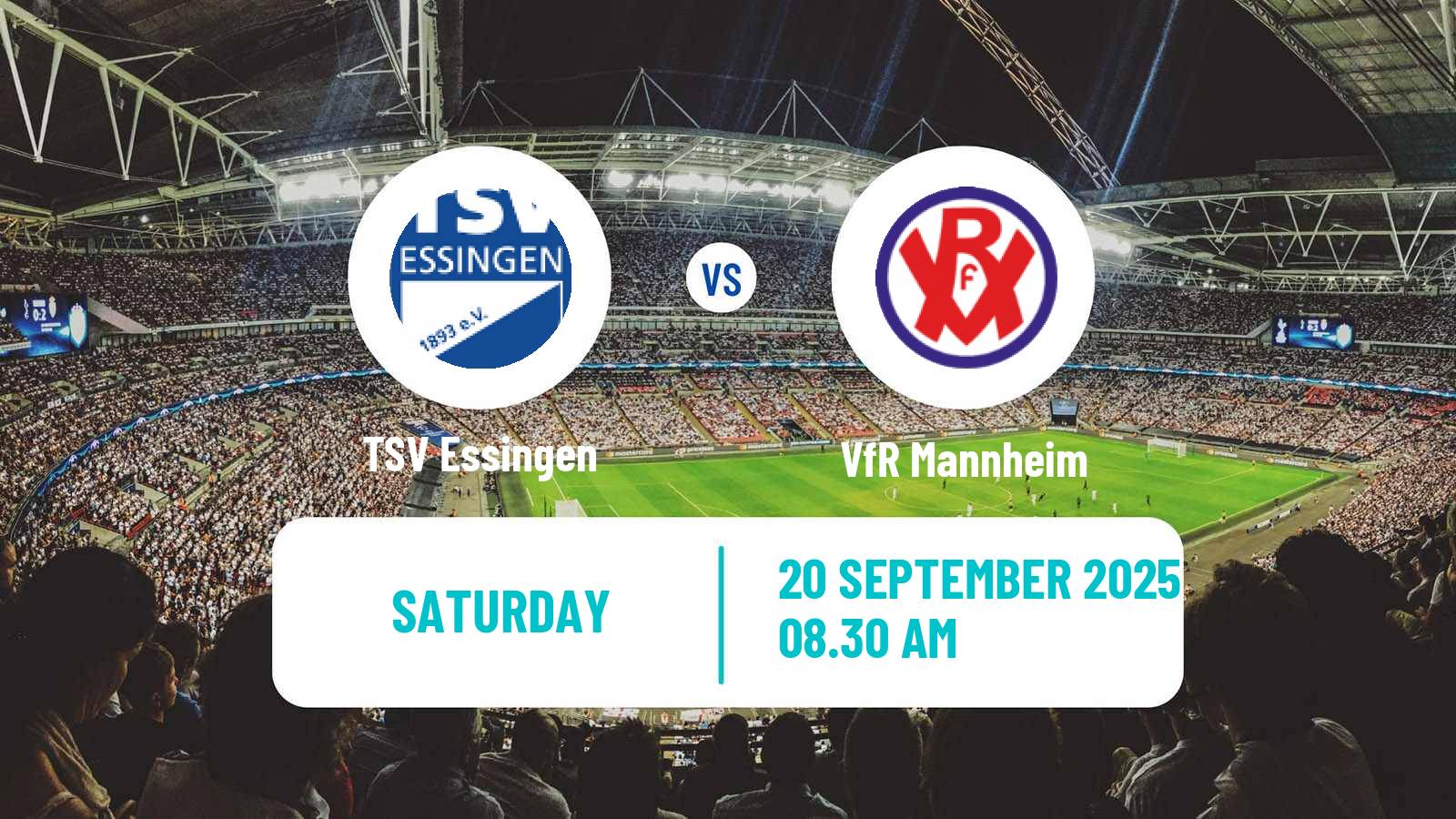 Football German Oberliga Baden-Württemberg Essingen - VfR Mannheim