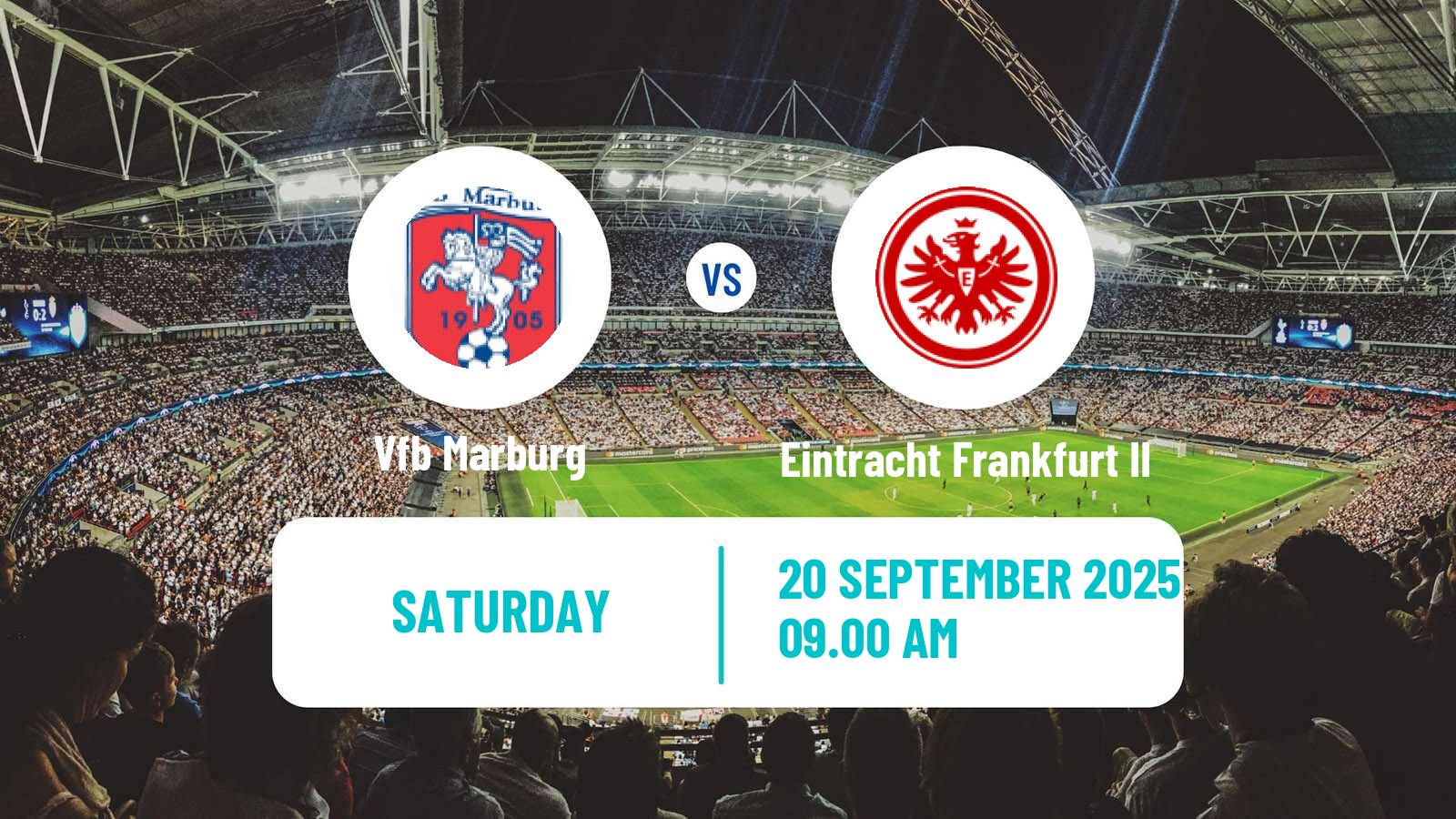 Football German Oberliga Hessen Marburg - Eintracht Frankfurt II