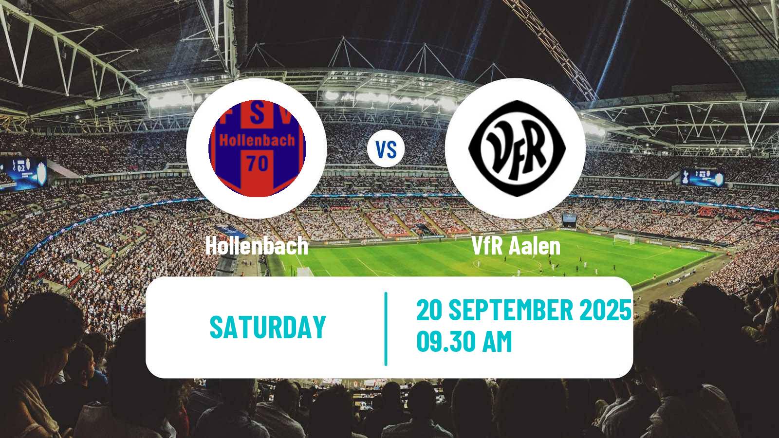 Football German Oberliga Baden-Württemberg Hollenbach - VfR Aalen