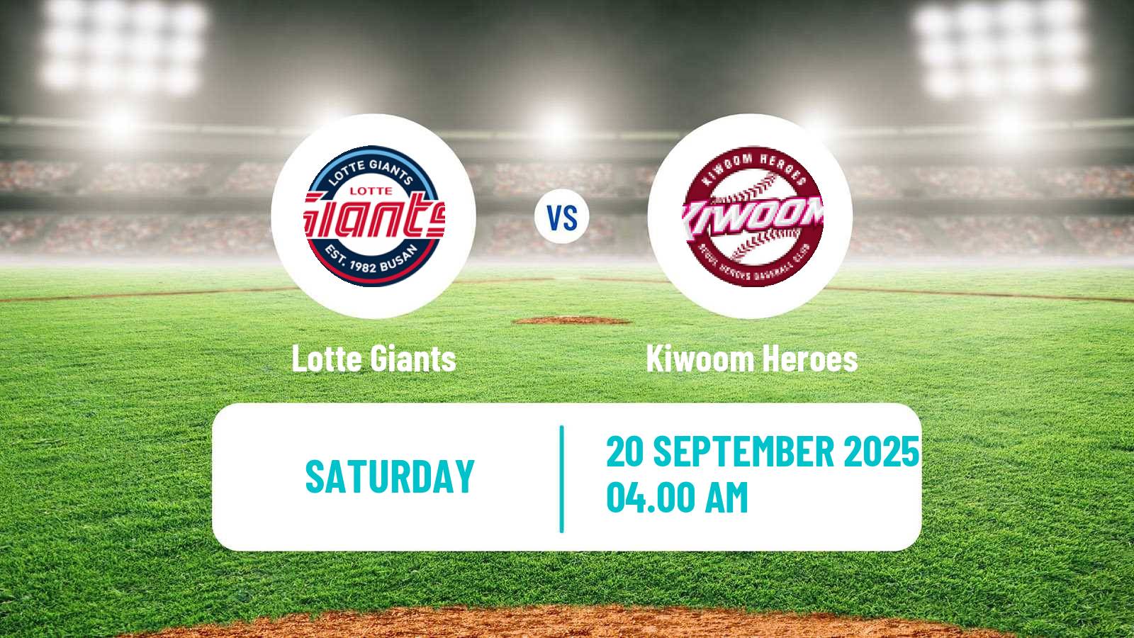 Baseball KBO Lotte Giants - Kiwoom Heroes
