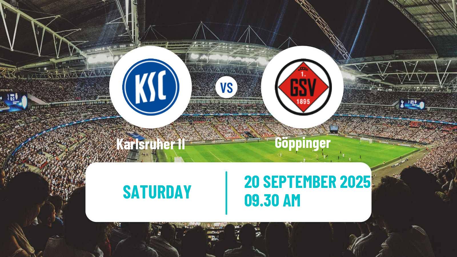 Football German Oberliga Baden-Württemberg Karlsruher II - Göppinger