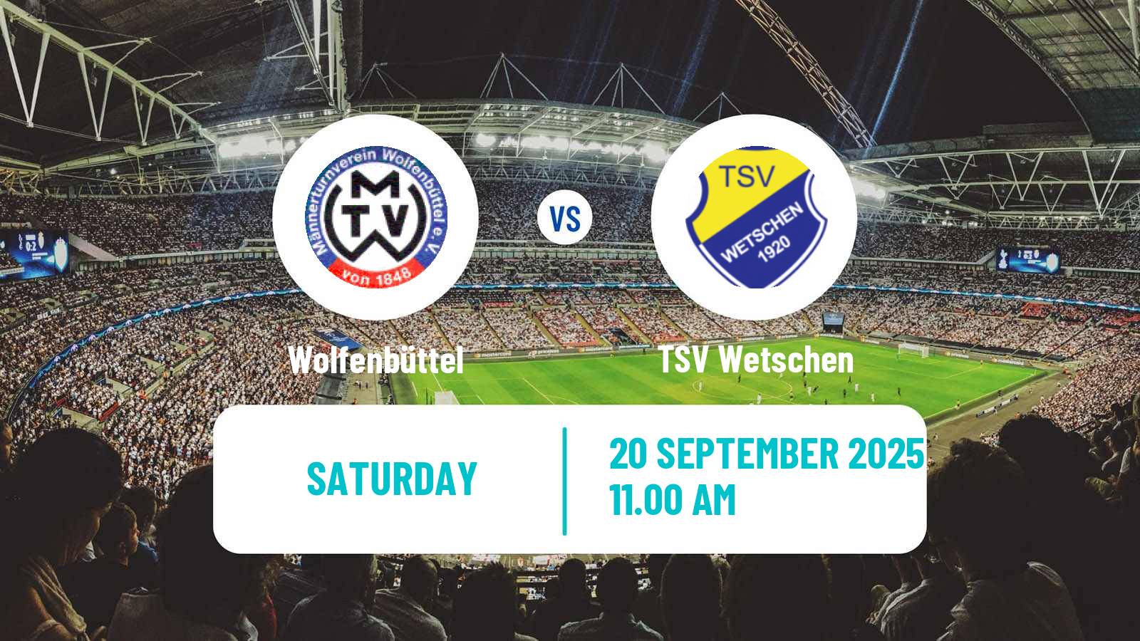 Football German Oberliga Niedersachsen Wolfenbüttel - Wetschen