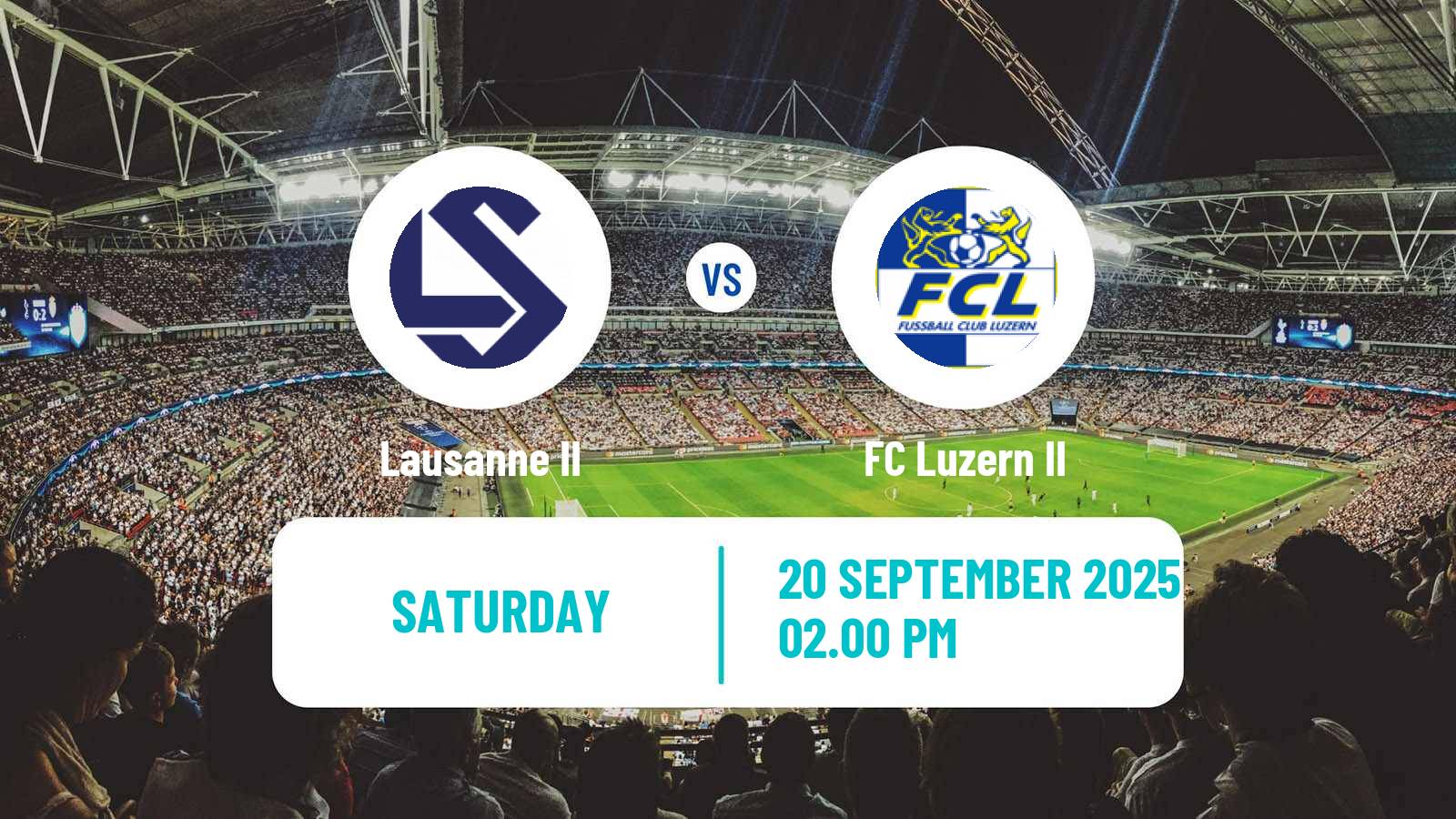 Football Swiss Promotion League Lausanne II - Luzern II
