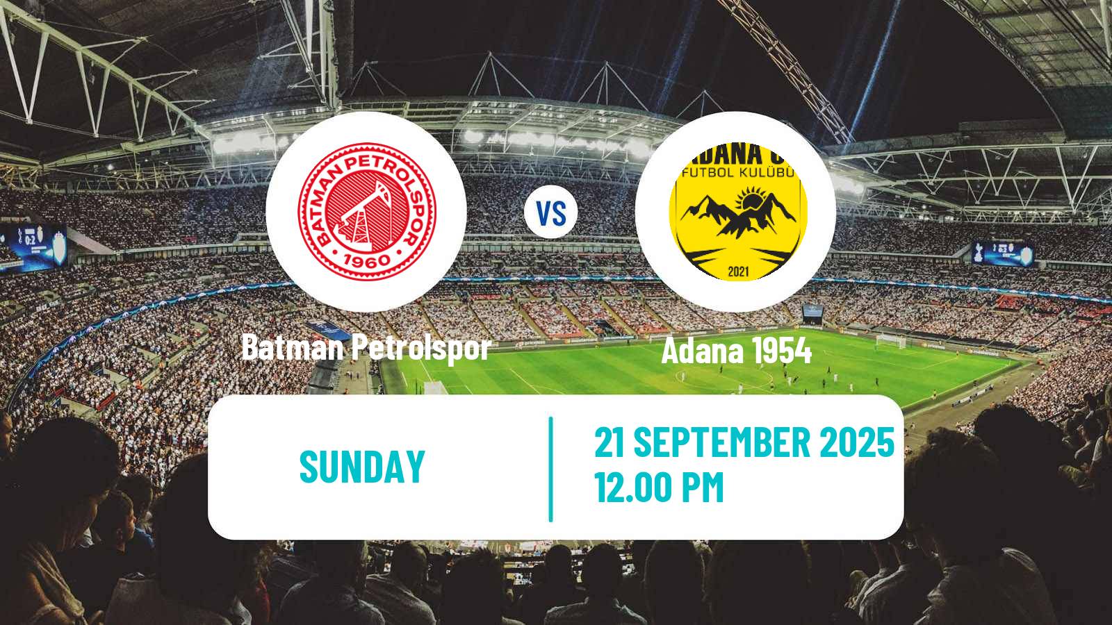 Football Turkish Second League White Group Batman Petrolspor - Adana 1954