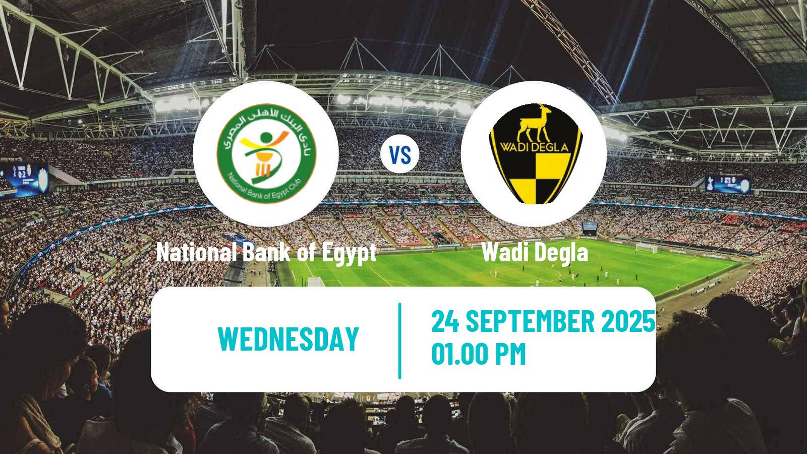 Football Egyptian Premier League National Bank of Egypt - Wadi Degla