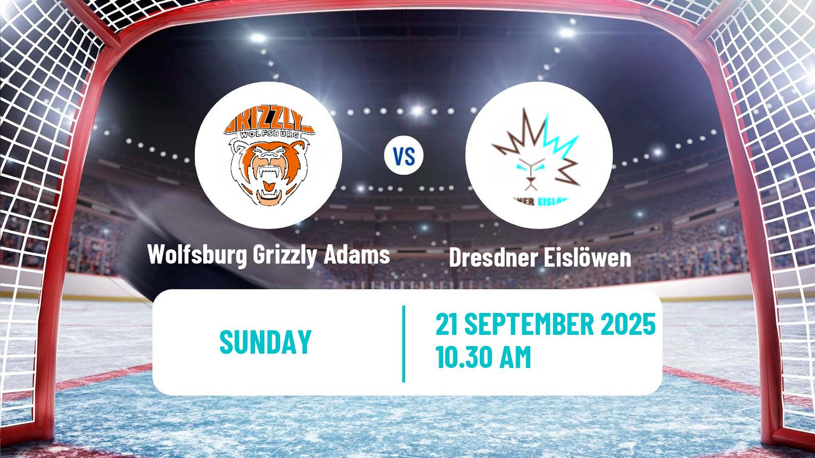 Hockey German Ice Hockey League Wolfsburg Grizzly Adams - Dresdner Eislöwen