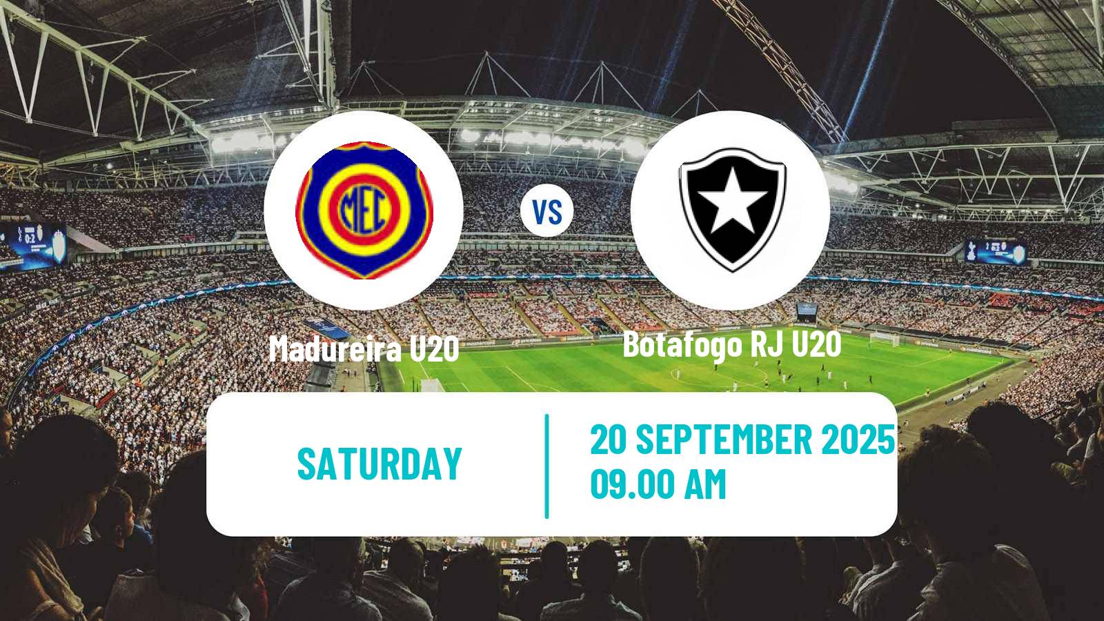Football Brazilian Carioca U20 Madureira U20 - Botafogo RJ U20