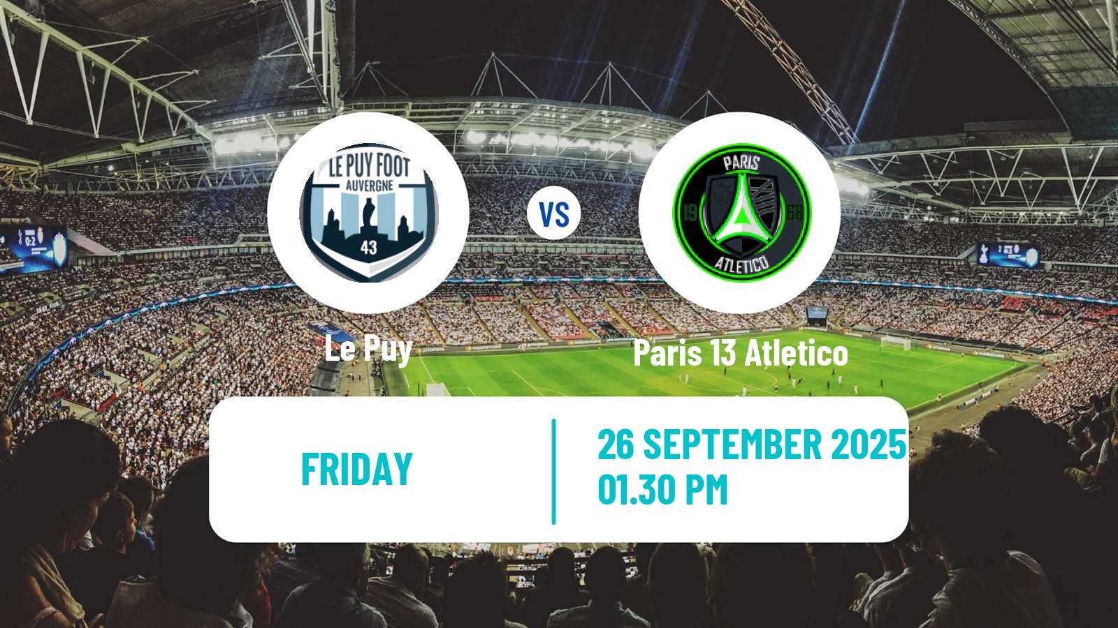 Football French National League Le Puy - Paris 13 Atletico
