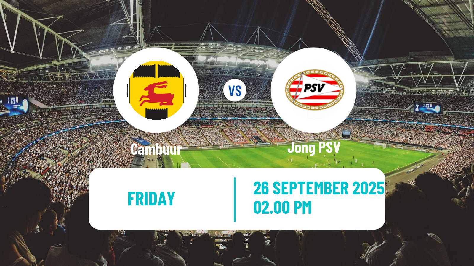 Football Dutch Eerste Divisie Cambuur - Jong PSV