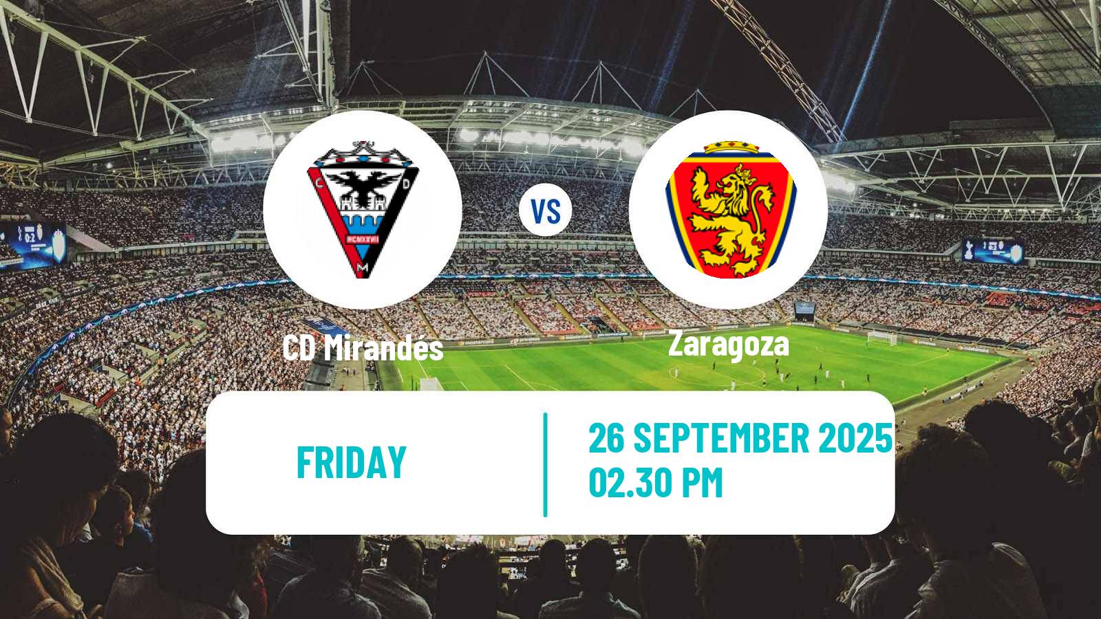 Football Spanish LaLiga2 Mirandés - Zaragoza