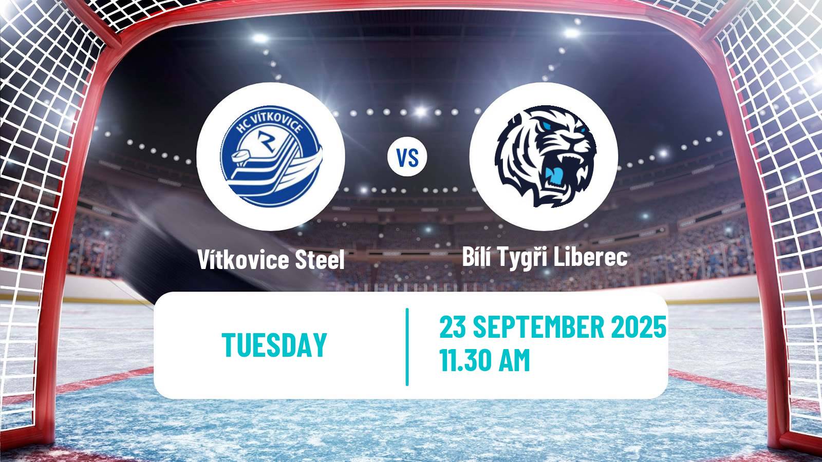 Hockey Czech Extraliga Vítkovice Steel - Bílí Tygři Liberec