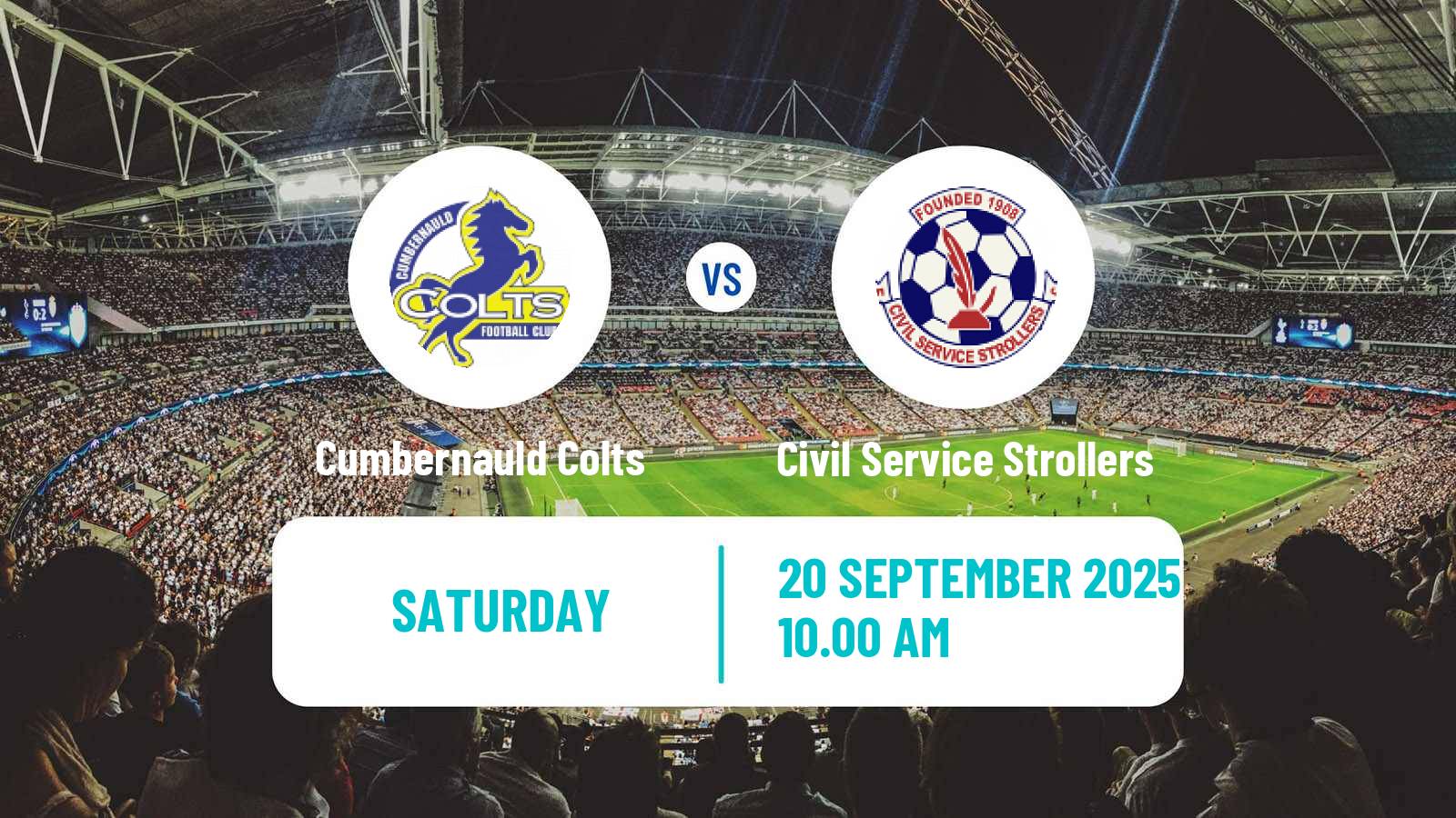 Football Scottish Lowland League Cumbernauld Colts - Civil Service Strollers