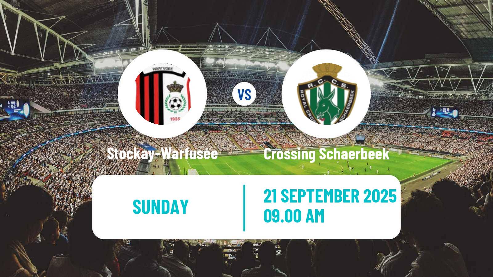 Football Belgian National Division 1 ACFF Stockay-Warfusée - Crossing Schaerbeek