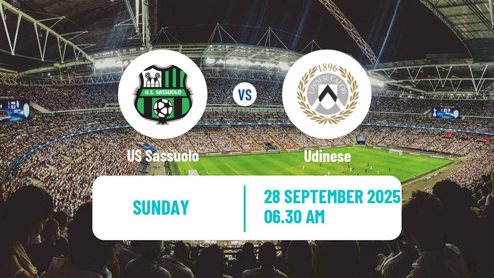 Football Italian Serie A Sassuolo - Udinese