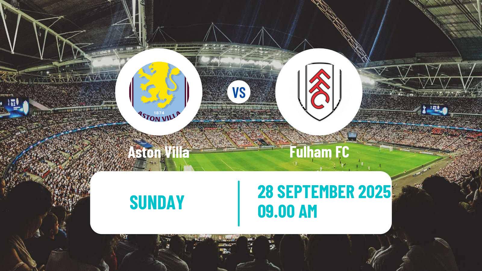 Football English Premier League Aston Villa - Fulham
