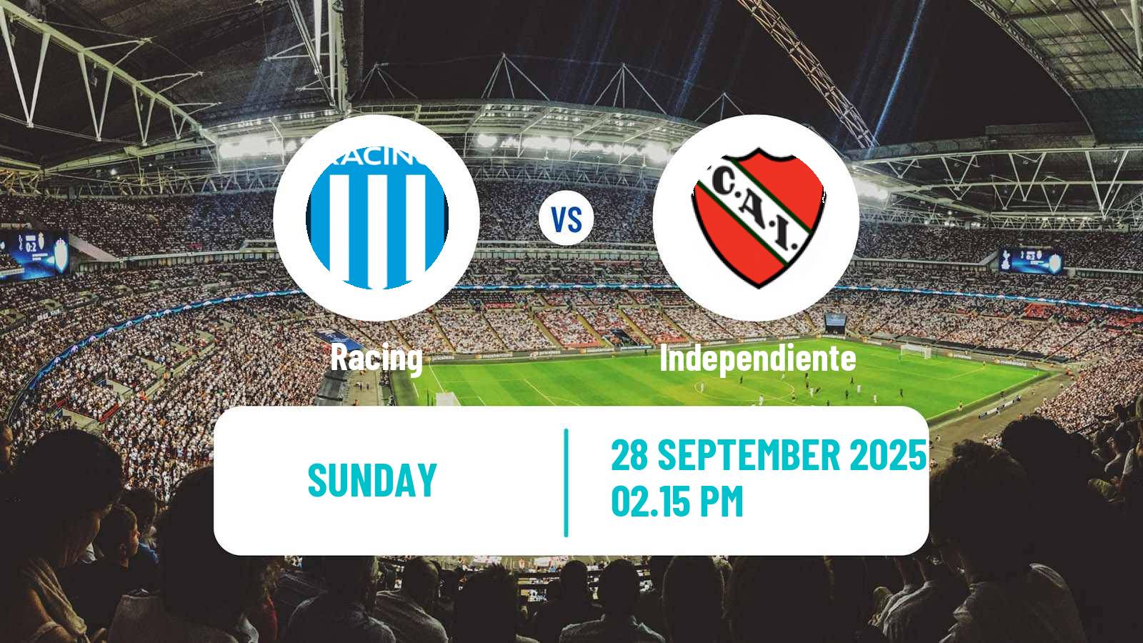 Football Argentinian Liga Profesional Racing - Independiente