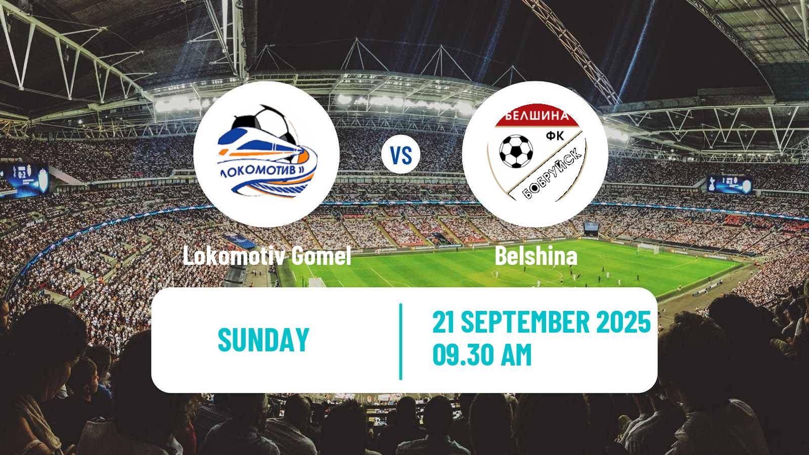 Football Belarusian Pershaya Liga Lokomotiv Gomel - Belshina