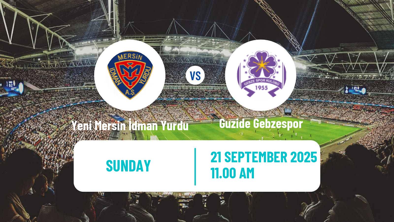 Football Turkish Second League Red Group Yeni Mersin İdman Yurdu - Guzide Gebzespor
