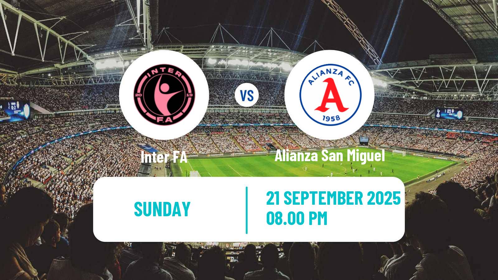Football El Salvador Primera Division Inter FA - Alianza San Miguel