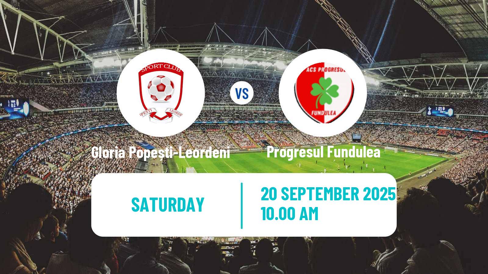 Football Romanian Liga 3 - Seria 3 Gloria Popești-Leordeni - Progresul Fundulea