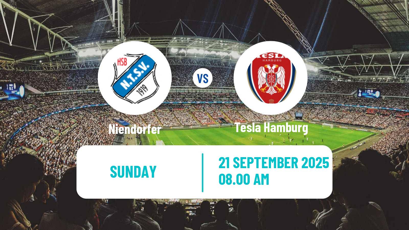 Football German Oberliga Hamburg Niendorfer - Tesla Hamburg