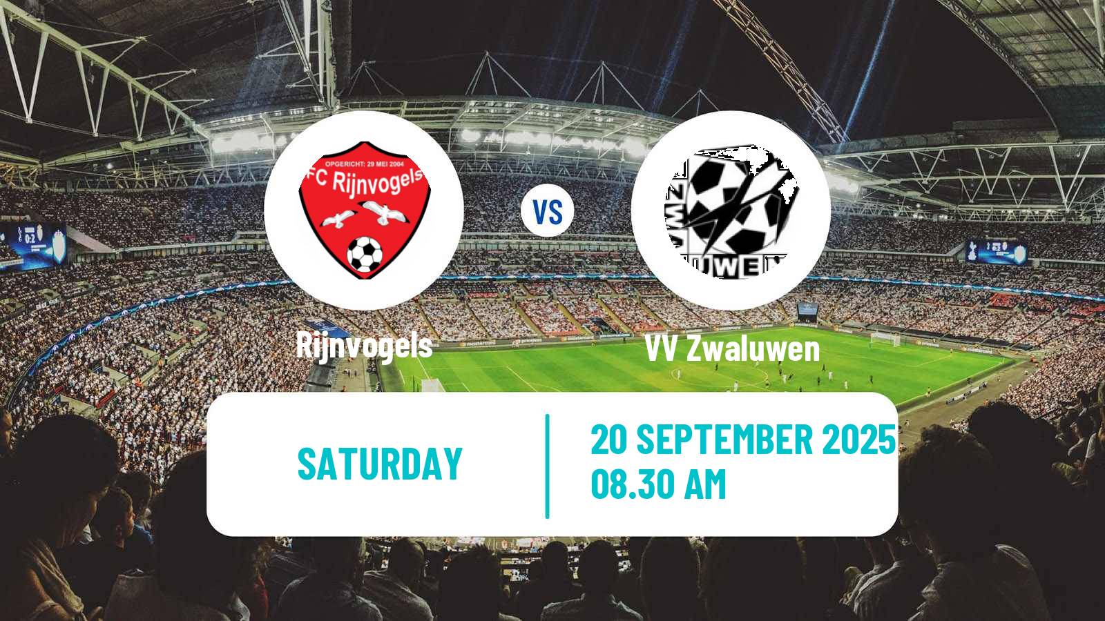 Football Dutch Derde Divisie Rijnvogels - VV Zwaluwen