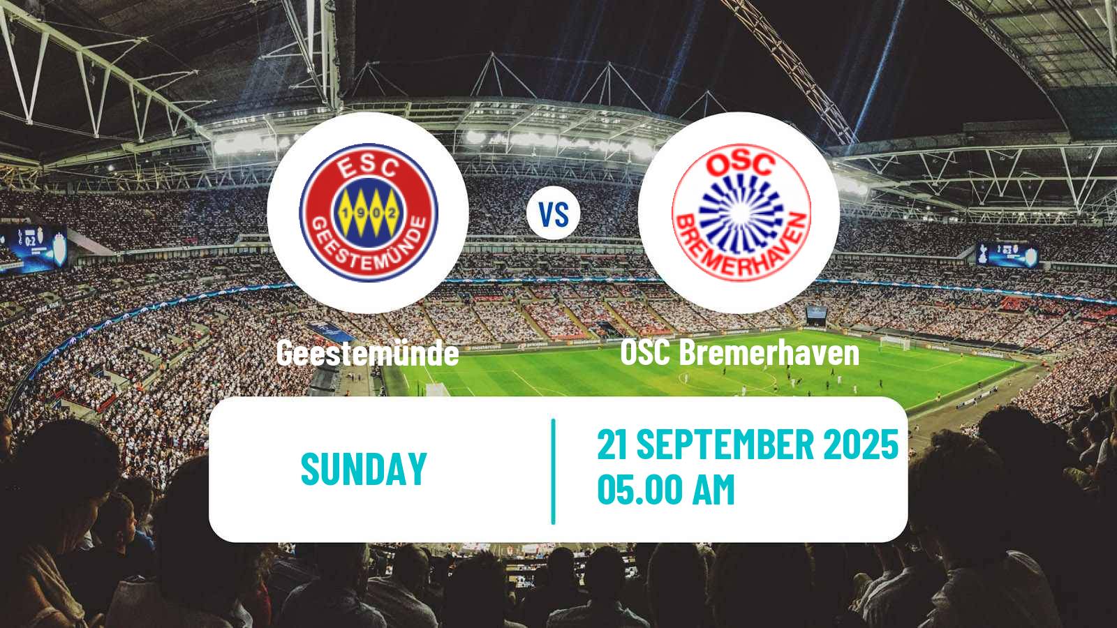 Football German Oberliga Bremen Geestemünde - OSC Bremerhaven