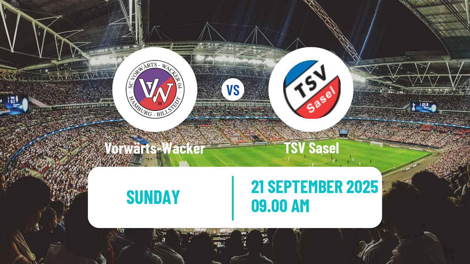Football German Oberliga Hamburg Vorwärts-Wacker - Sasel
