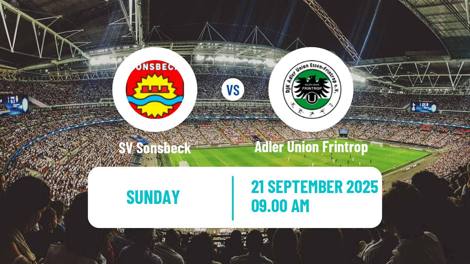 Football German Oberliga Niederrhein Sonsbeck - Adler Union Frintrop