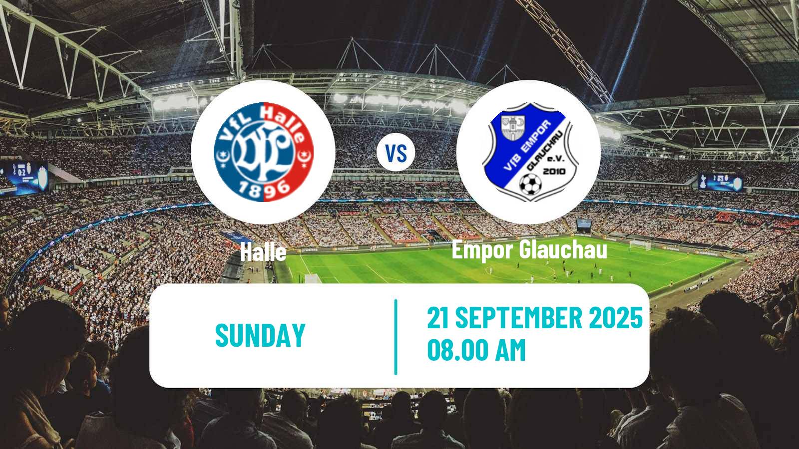 Football German Oberliga NOFV- Süd Halle - Empor Glauchau