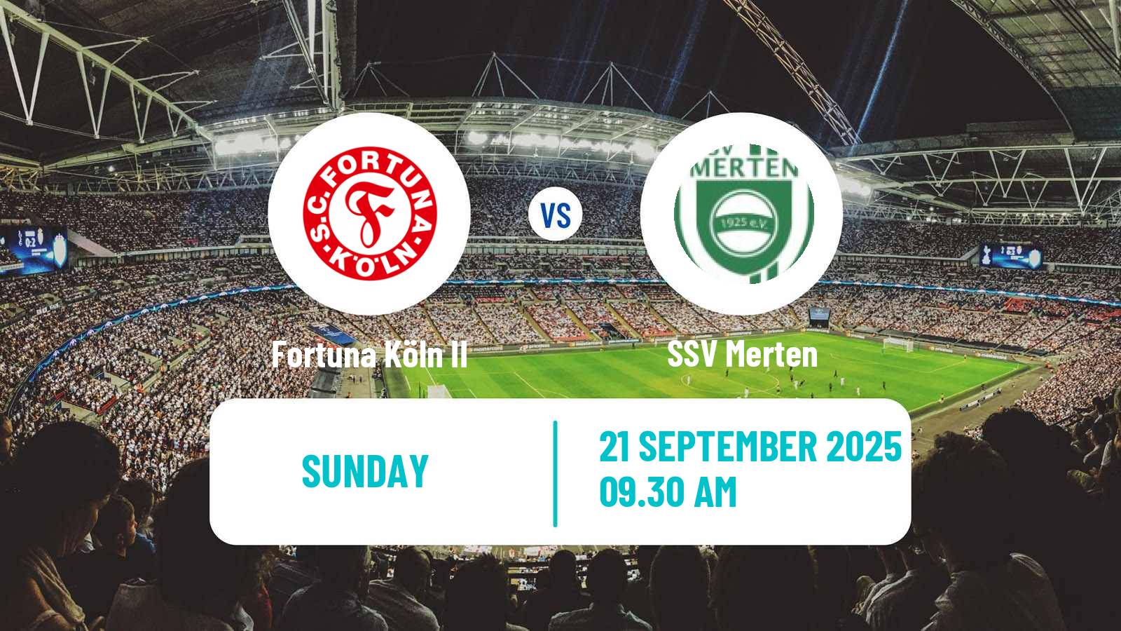 Football German Oberliga Mittelrhein Fortuna Köln II - Merten