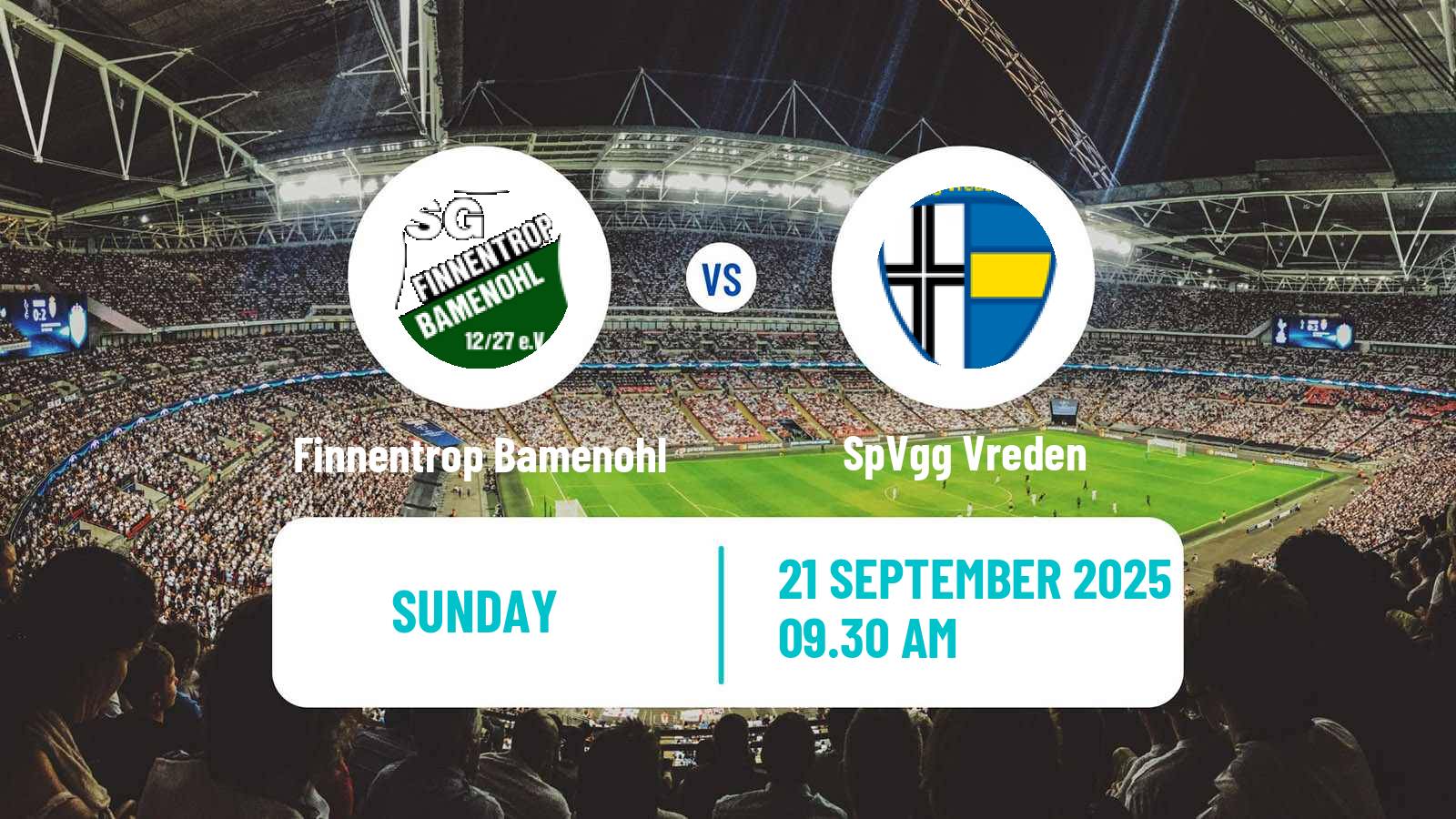 Football German Oberliga Westfalen Finnentrop Bamenohl - Vreden
