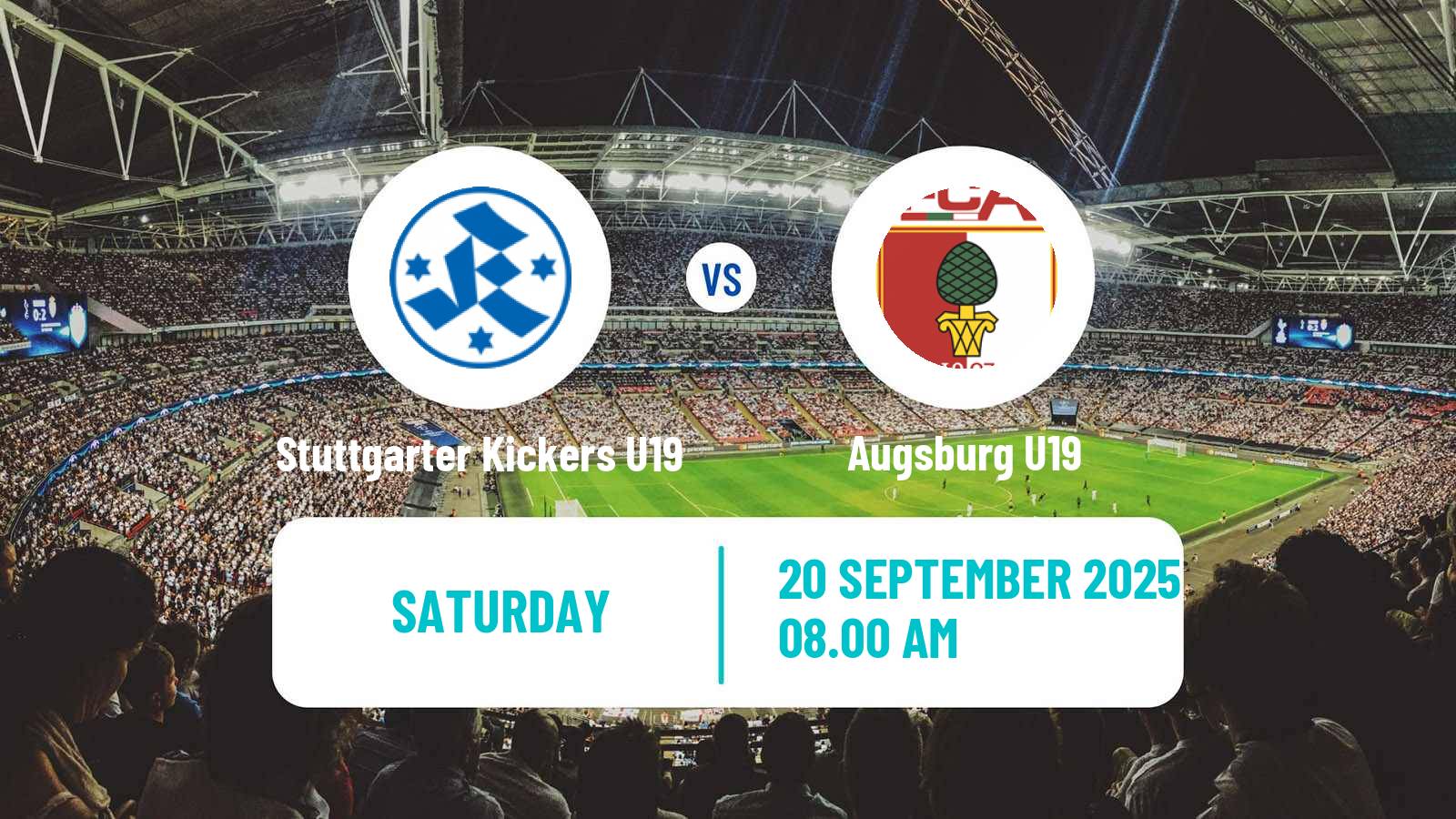 Football German DFB Youth League Stuttgarter Kickers U19 - Augsburg U19