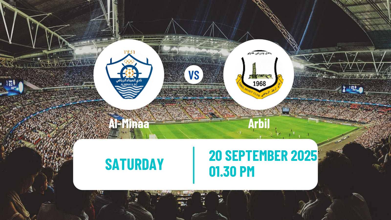 Football Iraqi Premier League Al-Minaa - Arbil
