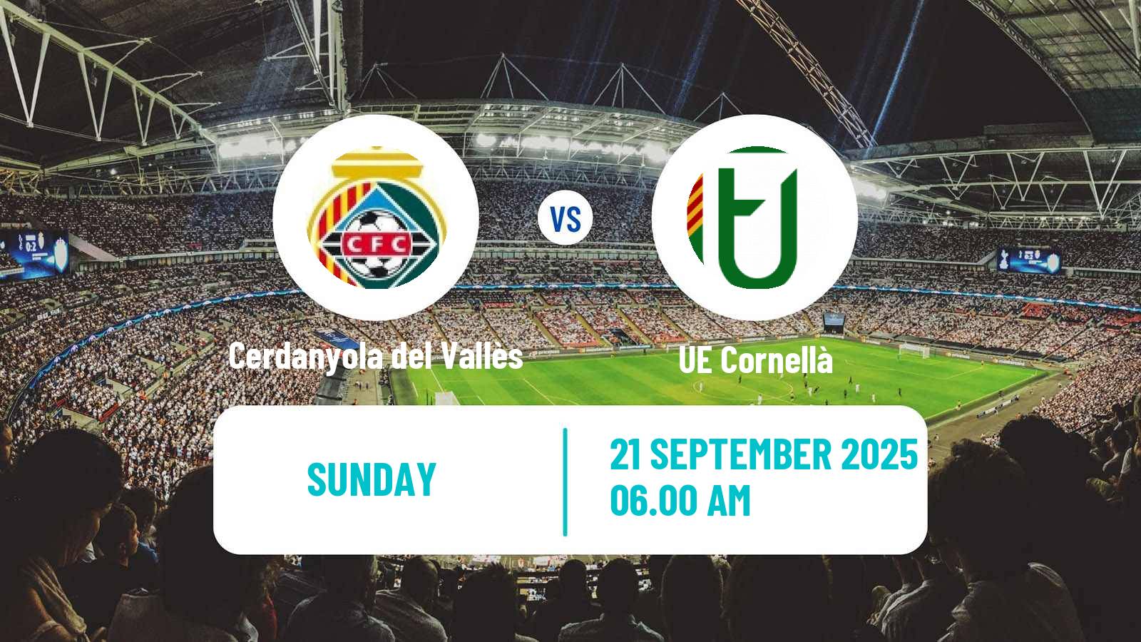 Football Spanish Tercera RFEF - Group 5 Cerdanyola del Vallès - Cornellà