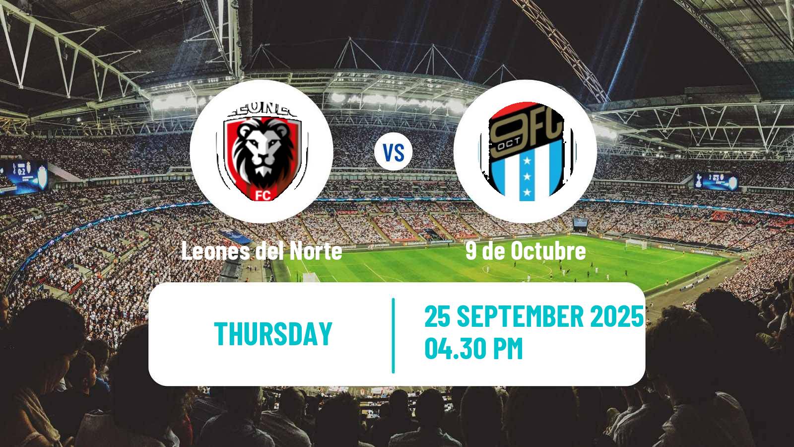 Football Ecuadorian Serie B Leones del Norte - 9 de Octubre