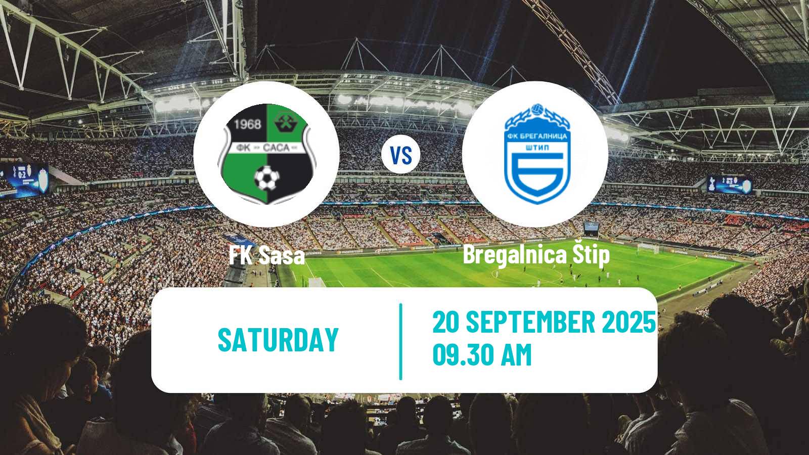 Football North Macedonian 2 MFL Sasa - Bregalnica Štip