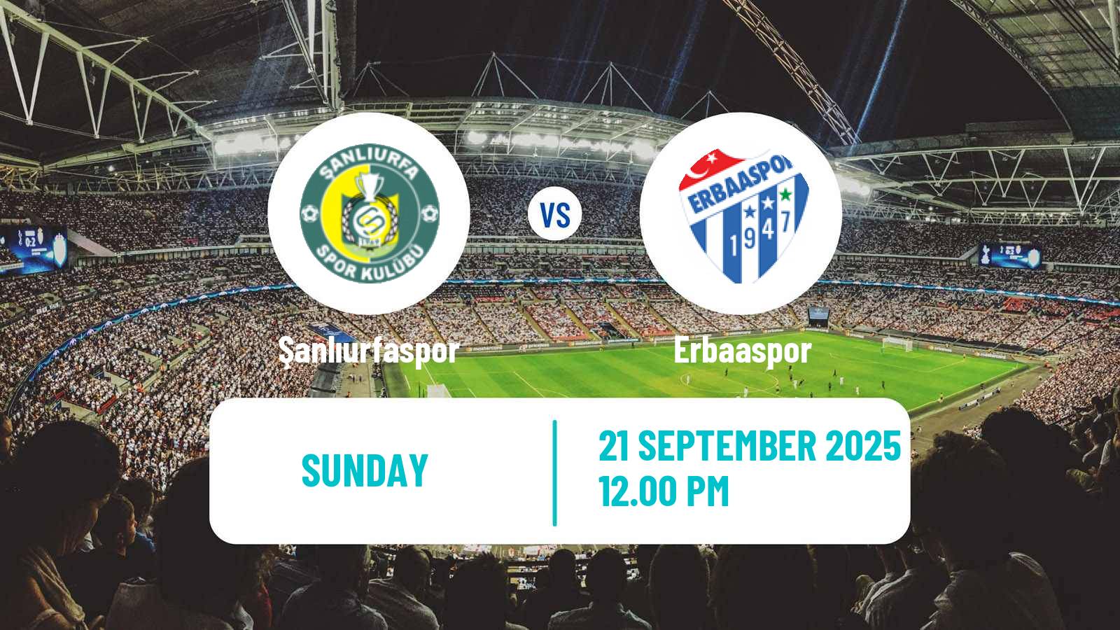 Football Turkish Second League White Group Şanlıurfaspor - Erbaaspor