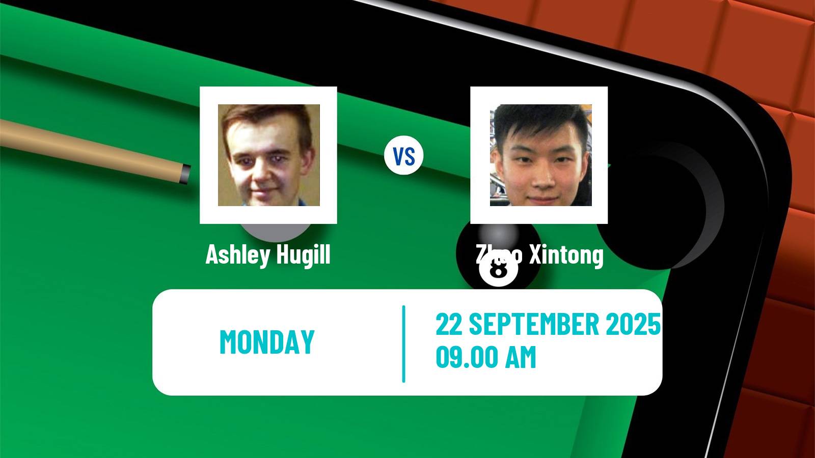 Snooker British Open Ashley Hugill - Zhao Xintong